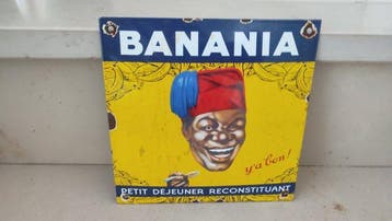 Banania - BANANIA - Reclamebord - Emaille, Metaal
