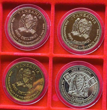 Tanzania. 2.000 Shilling 1996. Atlanta Olympics. Pattern /