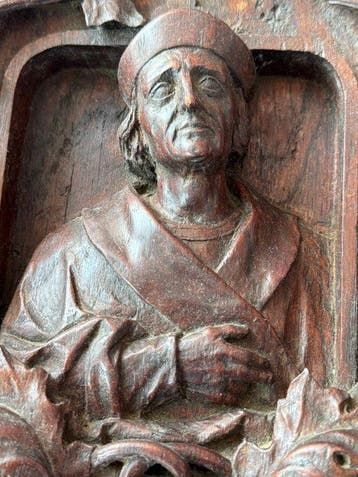 sculptuur, Reliëf kerk fragment - 32 cm - Hout - 1750