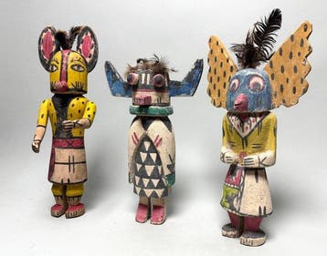 3 Hopi-/Kachina-poppen - Verenigde Staten (Zonder