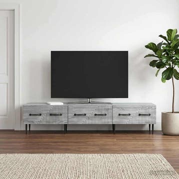 vidaXL TV Kast met lade Grijs sonoma 147 x 34,5 x 30 cm, Verzenden, Nieuw
