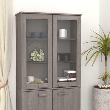 vidaXL Opzetkast HAMAR 85x35x100 cm massief grenenhout, Huis en Inrichting, Kasten | Dressoirs, Verzenden, Nieuw