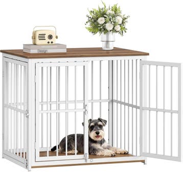 Fobyfurny Hondenbench Meubel, 80 cm Houten Hondenbench met 3, Verzenden, Nieuw