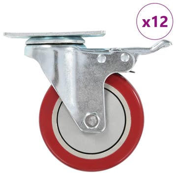 vidaXL Zwenkwielen 12 st 100 mm, Verzenden