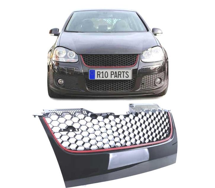 CALANDRE VOLKSWAGEN VW GOLF 5 NOIR ROUGE LOOK GTI, Autos : Pièces & Accessoires, Carrosserie & Tôlerie, Envoi