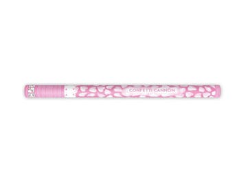 Confetti Kanon Hartjes Wit 80cm, Verzenden