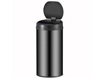 Veiling - Automatische Prullenbak - 40 Liter - Zwart - Rond, Maison & Meubles, Accessoires pour la Maison | Poubelles
