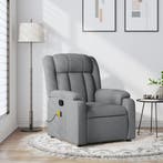 vidaXL Massagestoel met lichtgrijze stof, Maison & Meubles, Fauteuils, Verzenden