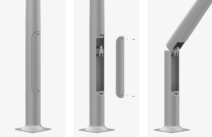 Kantelmast met scharnier 5 meter geanodiseerd aluminium  hea, Zakelijke goederen, Overige Zakelijke goederen, Verzenden