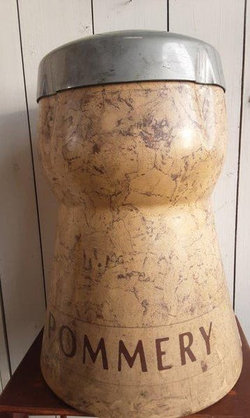Champagne cork side table or stool, Champagne Pommery -