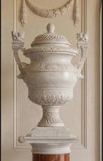 Vaas met dubbele oren - Carrara marmer