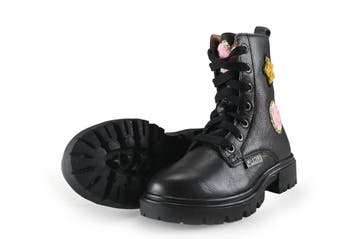 Muyters Veterboots Meisjes in maat 28 Zwart, Kinderen en Baby's, Verzenden, Jongen of Meisje, Schoenen, Zo goed als nieuw