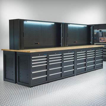 Datona Werkbank PRO – 2x 400 cm - eiken – 72 lades en 4x, Ophalen of Verzenden, Nieuw