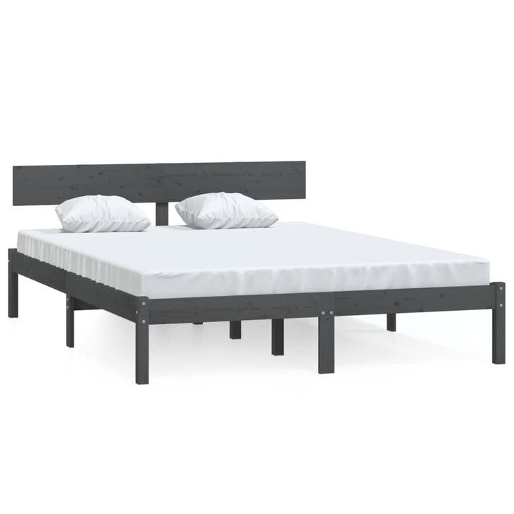 Bedframe grenenhout 120x190 | Tweede kansje | OP = OP, Huis en Inrichting, Slaapkamer | Bedden, 120 cm, 190 cm of minder, Grijs
