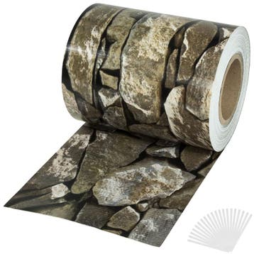 tectake PVC privacyfolie met bevestigingsclips - 35 m, stone, Verzenden, Nieuw