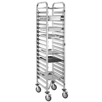 Regaalwagen | RVS | 18 Etages (1/1 GN) | Wielen (Geremd) |, Verzenden, Nieuw in verpakking