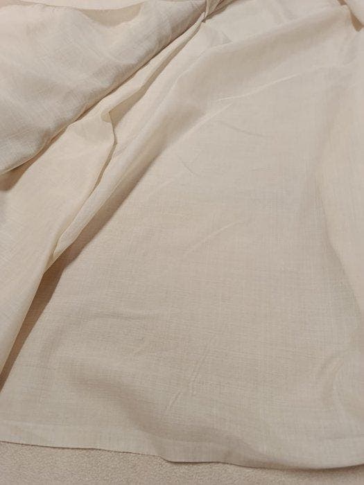 Prezioso tessuto beige in misto lino - Gordijnstof - 340 cm, Antiek en Kunst, Antiek | Tapijten, Tafelkleden en Textiel
