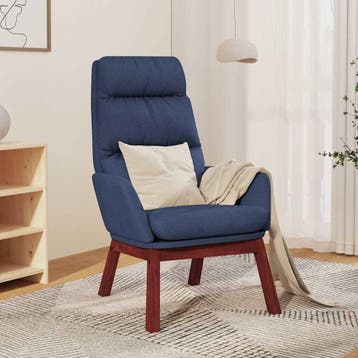 vidaXL Relaxstoel stof blauw, Huis en Inrichting, Fauteuils, Verzenden, Nieuw