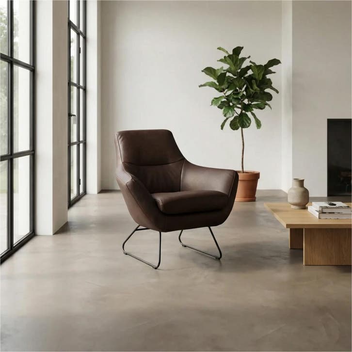 Leren fauteuil Fame, Huis en Inrichting, Fauteuils, 75 tot 100 cm, 75 tot 100 cm, Nieuw, Leer, Ophalen of Verzenden