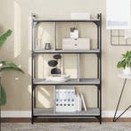 vidaXL Boekenkast 4-laags 76x32x123 cm bewerkt hout grijs, Huis en Inrichting, Verzenden, Nieuw
