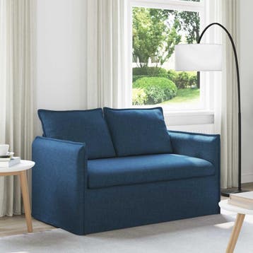 vidaXL bank / zetel Blauw 136 x 82 x 85 cm Stof, Verzenden