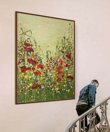 Irina Morisch - Roses garden - abstract floral artwork-