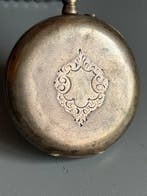 Antique 0.800 Silver Galonné Pocket Watch with Ancre 15