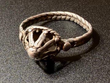 Laat-Romeins / Vroeg-Byzantijns Zilver Elegante ring met