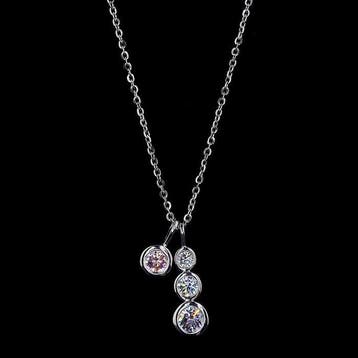 Hanger - 14 karaat Witgoud - 2.46ct. tw. Roze Diamant (Fancy