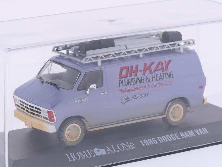 Schaal 1:43 Greenlight 86560 1986 Dodge Ram Van Oh-Kay pl..., Hobby en Vrije tijd, Modelauto's | 1:43, Nieuw, Overige merken, Ophalen of Verzenden