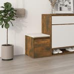 vidaXL Opbergbox met lade 40,5x40x40 cm bewerkt hout gerookt, Verzenden, Nieuw