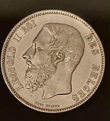 Belgique. Léopold II. 5 Francs 1873 (Sans prix de réserve)