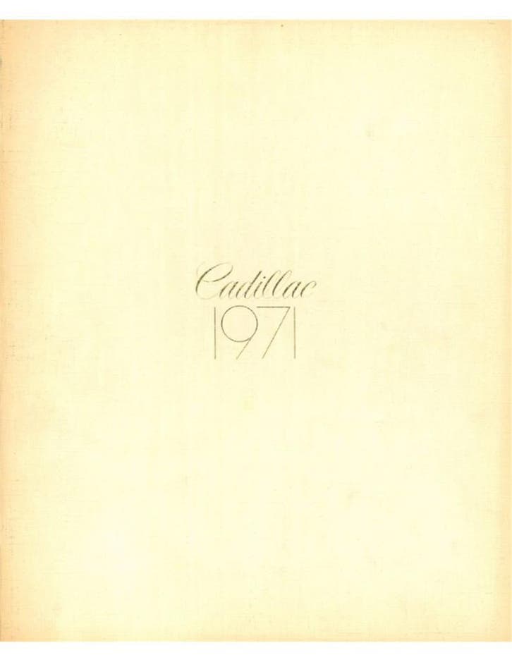 1971 CADILLAC PROGRAMMA BROCHURE ENGELS (USA), Boeken, Auto's | Folders en Tijdschriften