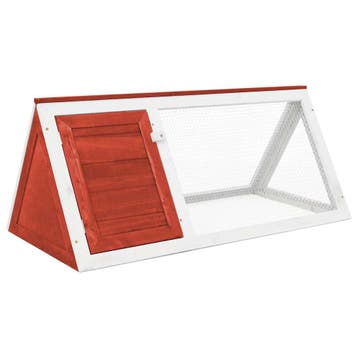 vidaXL Konijnenhok hout rood, Verzenden