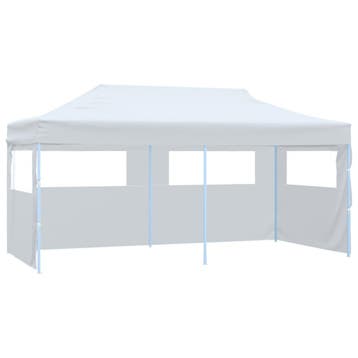 vidaXL Partytent pop-up met zijwanden 3x6 m staal wit, Verzenden