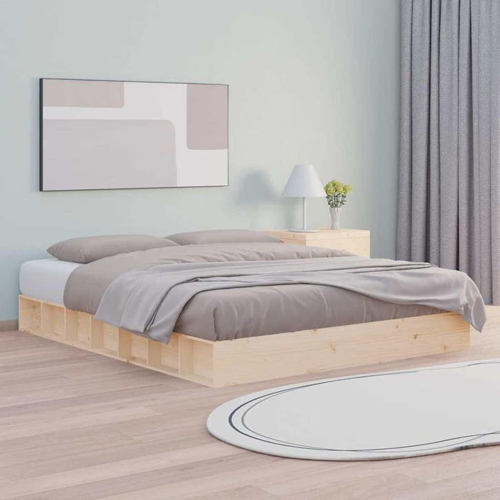 vidaXL Bedframe massief hout 180x200 cm, Huis en Inrichting, Slaapkamer | Bedden, Nieuw, Verzenden