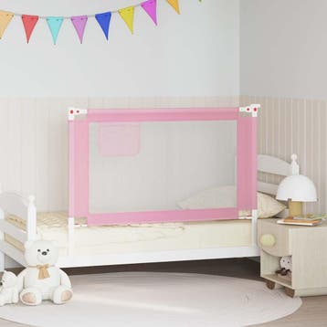 vidaXL Bedhekje peuter 120x25 cm stof roze, Verzenden