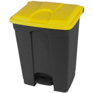 Pedaalemmer | Kunststof | Donkergrijs/Geel | 70L |, Verzenden, Nieuw in verpakking