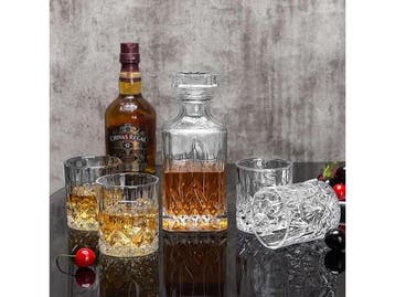 Veiling - Cadeauset whiskyglazen met Karaf, Verzamelen, Nieuw