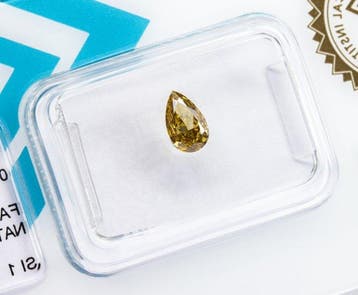 Zonder minimumprijs - 1 pcs Diamant (Natuurlijk gekleurd) -