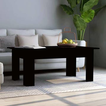 vidaXL Salontafel 100x60x42 cm bewerkt hout zwart, Huis en Inrichting, Verzenden, Nieuw
