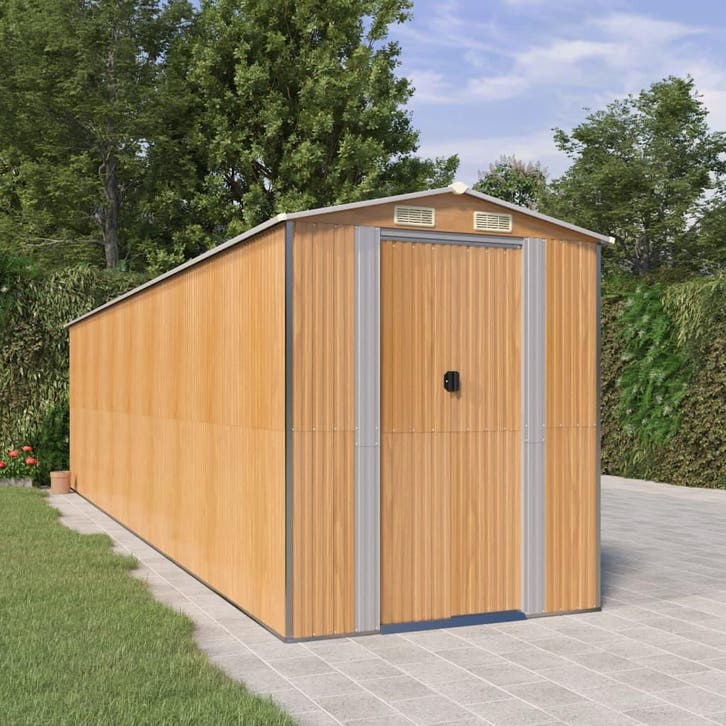 vidaXL Tuinschuur 192x772x223 cm gegalvaniseerd staal, Tuin en Terras, Tuinhuizen, Nieuw, Verzenden