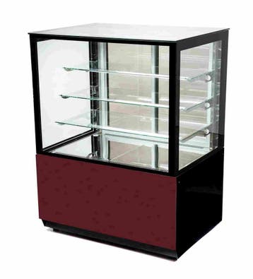 Koelvitrine | 650L | Zwart/Rood | +2°C/+8°C | 4 Schappen |, Verzenden