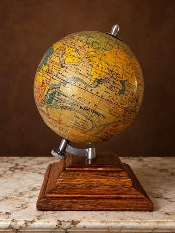 Terrestrial table globe - Cartes Taride Paris 1940s –