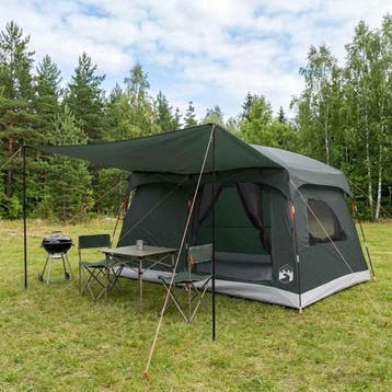 vidaXL Familietent 6-persoons Leger Groen Polyester, Verzenden, Nieuw