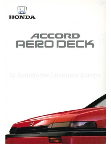 1988 HONDA ACCORD AERO DECK BROCHURE NEDERLANDS, Ophalen of Verzenden