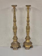 Kandelaber (2) - Hout - Paar kandelaars - 63 cm