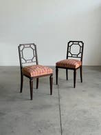 Stoel (2) - Hout, Textiel - Empirestijl