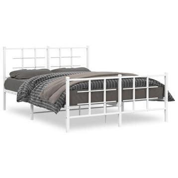 Cadre de lit 140x200 metal blanc - Seconde chance -40%, Verzenden, 200 cm, 140 cm, Klassiek