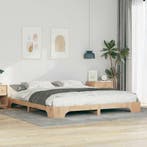 vidaXL Bedframe Bruin 200 x 220 cm Massief grenenhout, Huis en Inrichting, Slaapkamer | Bedden, Verzenden, Nieuw